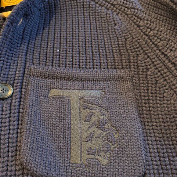 Tod's of Italy Men's Wool Hooded Button Down Cardigan Sweater, Size Small - Picture 5 of 8